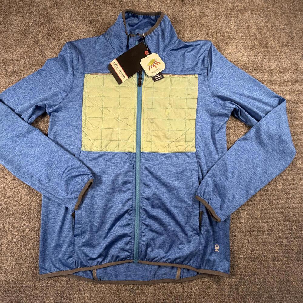 Little Donkey Andy Mens Thermal Cycling Jacket‎ Quilted Blue Space Dye Small NEW